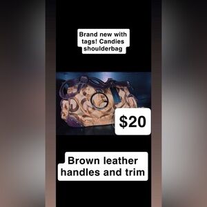 Candie's Tan and Brown Shoulder Bag
